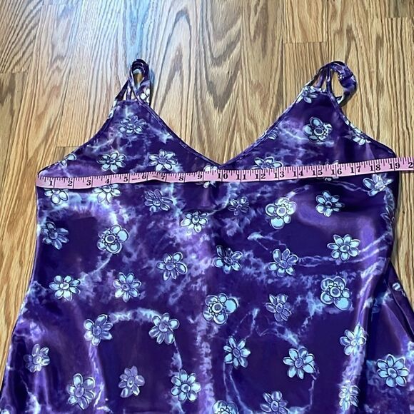 Vintage California Dynasty Purple Floral Nightie, Fairycore Slip Dress, Medium - Picture 5 of 7